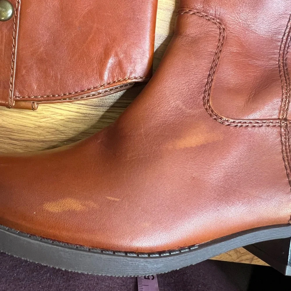 INC International Concepts Fawne Riding Knee High Boot Sz 5.5‎ Cognac Brown NEW